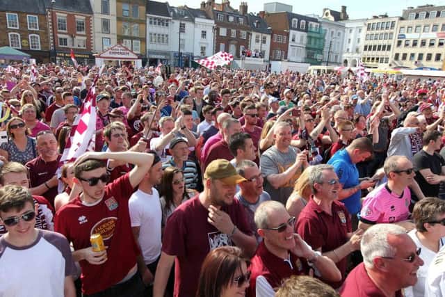 Cobblers victory parade. NNL-160805-185421009