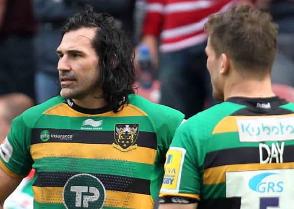 Victor Matfield made his final Saints appearance at Gloucester last Saturday (pictures: Sharon Lucey)