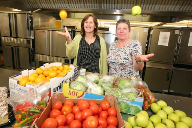 School Dinners: Kingswood Catering produce up to 8,000 school dinners a week to primary schools across the county.  l-r Julie Belford (MD) and Lesley Willoughby (operations manager) started the service.  Thursday May 12 2016 NNL-161205-184734009