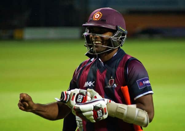 Seekkuge Prasanna starred for Northants at Leicestershire (picture: Peter Short)