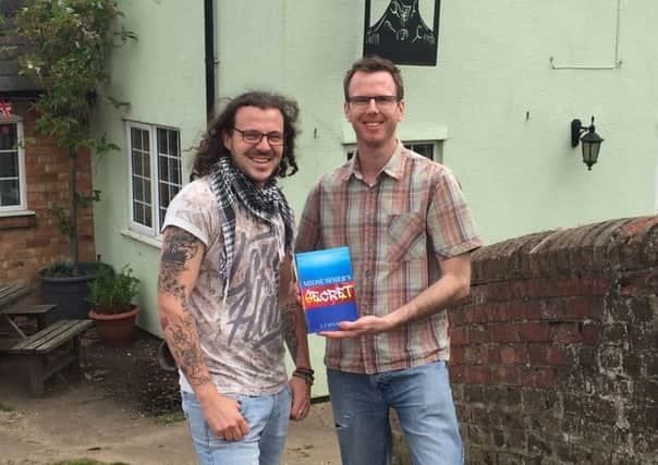 Laurence Bygrave with Liam from The Admiral Nelson which features in the book.