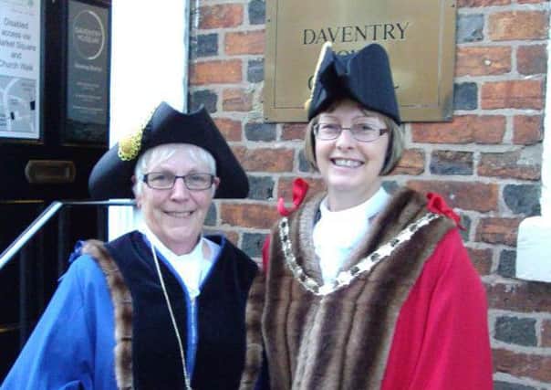 Left, Cllr Glenda Simmonds, without the out-going mayor Cllr Wendy Randall.
