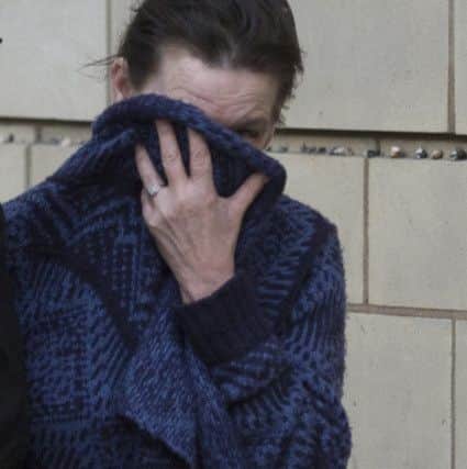 Susan Aucott arriving at court for a previous hearing. Photo by SWNS.