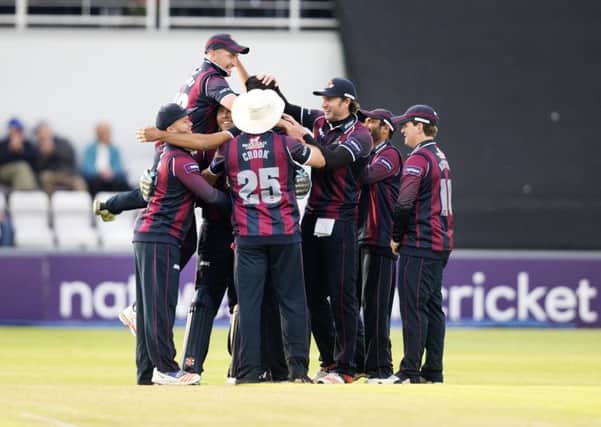 The Steelbacks celebrated a comfortable success at the County Ground on Friday night (picture: Kirsty Edmonds)