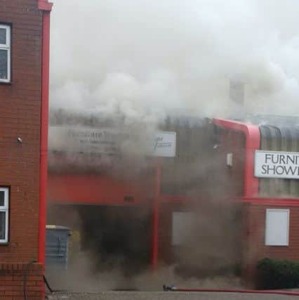 The scene shortly after fire and police arrived on the scene. Photo from Pcso Paul Harris