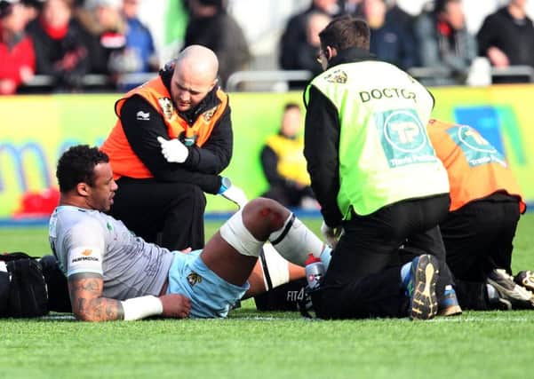 Courtney Lawes suffered an ankle injury in Saints' win at Saracens in March (picture: Sharon Lucey)