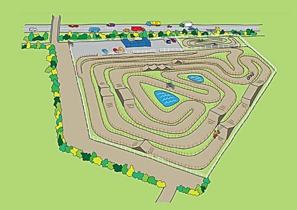 An artist's impression of the motocross course