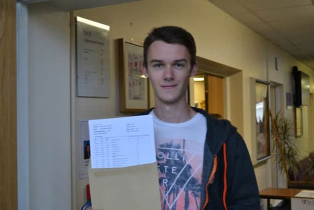Jakes Holmes who achieved A*AA grades and is off to Bath University