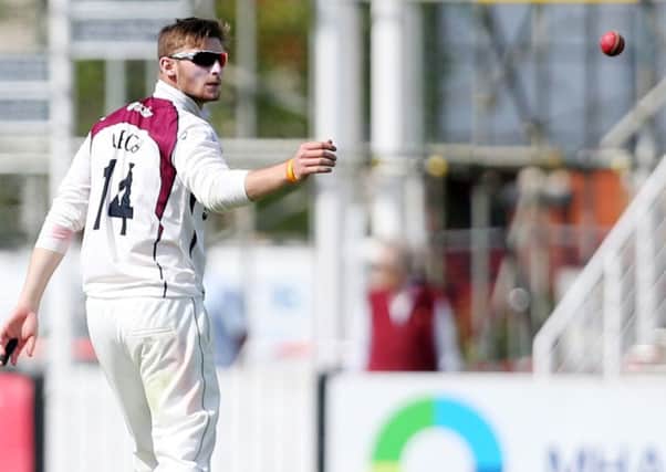 Rob Keogh took nine wickets before lunch at the County Ground