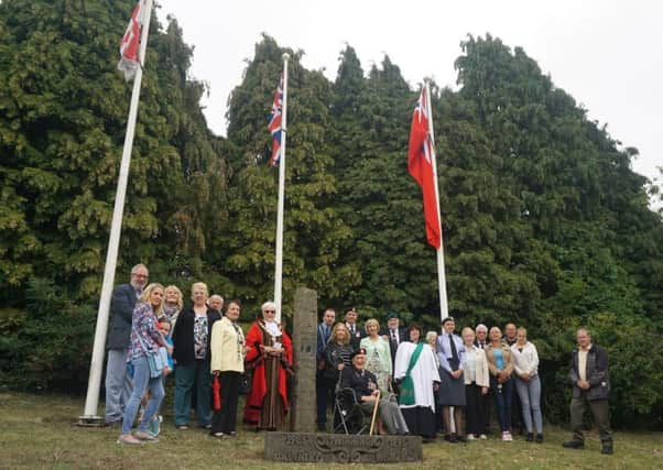 Raising the Red Ensign in Daventry on Saturday