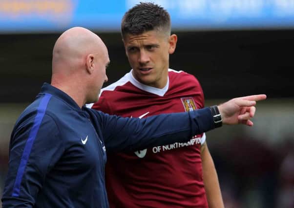Rob Page issues instructions to striker Alex Revell