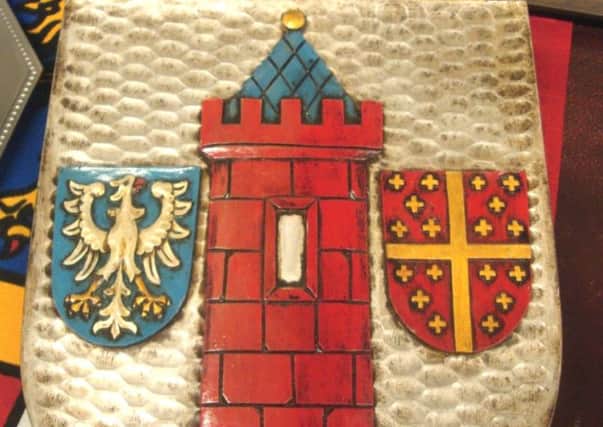 The crest of Daventry's twin town Westerburg in Germany