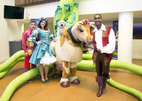 Simon Webbe, Ashleigh Butler and Ricky K at the  Royal & Derngate to launch this years panto Jack and the Beanstalk NNL-160509-153841009