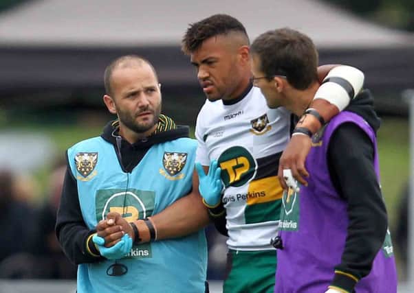 Luther Burrell was forced off at Allianz Park (picture: Sharon Lucey)