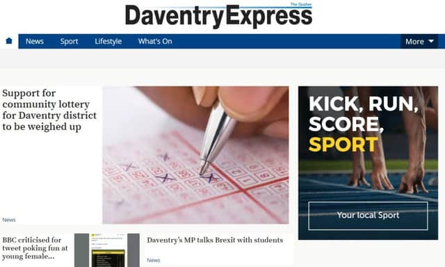 New-look Daventry Express website NNL-160921-104616001