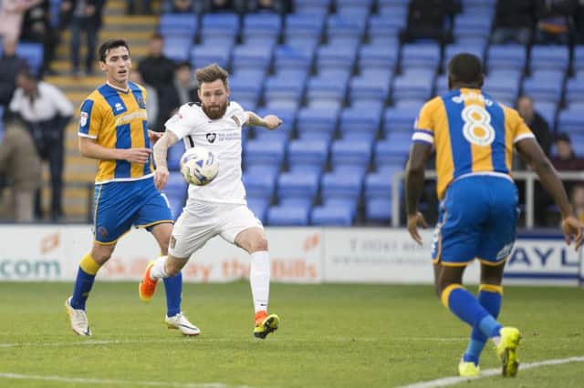 Summer signing Paul Anderson is now up to four goals for the season, although his second at Shrewsbury may go down as an own goal. Pictures: Kirsty Edmonds