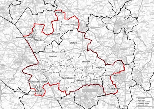 The new constituency outlined in red