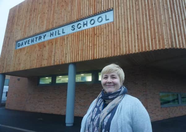 Headteacher Charlotte Whysall outside the new school