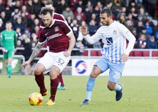 Right-back Neal Eardley was the only one of the Cobblers' six transfer window signings not to be a loan deal. He signed a short-term contract after leaving Hibernian