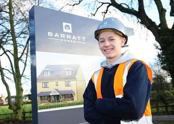 Jake Schultz, 18, Barratt Homes Northampton's newest apprentice