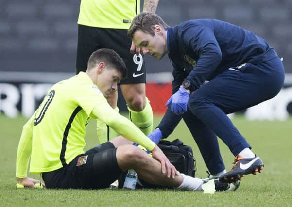 Alex Revell has suffered a setback in his recovery from the calf muscle injury he suffered at Milton Keynes Dons last month