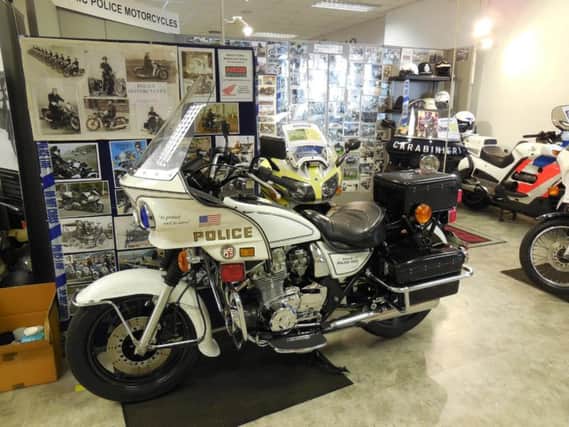 One of the motorcycles on display in Daventry
