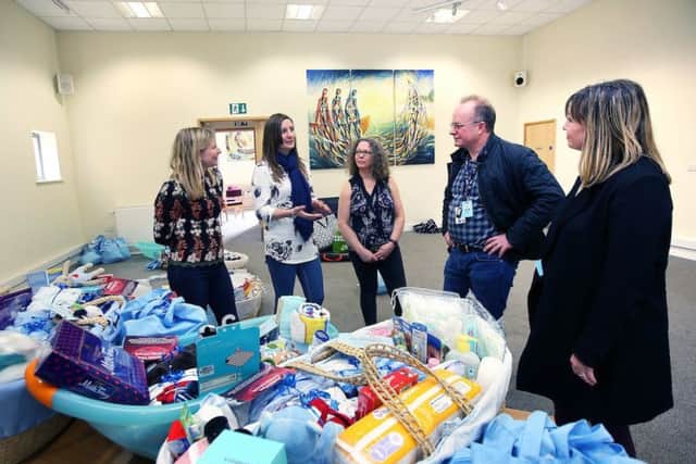 Amazon Daventry donation to charity Baby Basics (credit: Tim George)