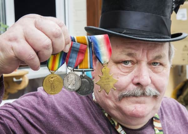 Martin Fryatt with his grandfather's medals