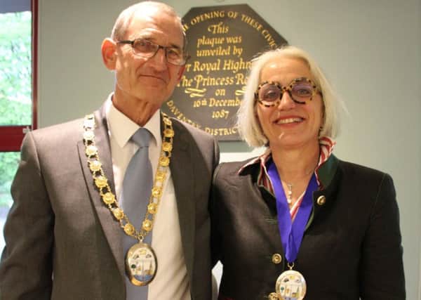 New chairman Councillor David James and vice-chairman Councillor Cecile Irving-Swift.