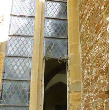 The thieves gained access through a stained glass window dating to the 1700s