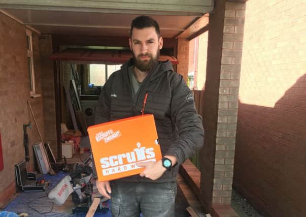 Dan Fellows, from Yelvertoft, is thankful to Scruffs as one of their watches saved him from losing his hand. Photo: Scruffs NNL-170728-150526001