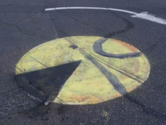 The Pac Man street art appeared overnight
