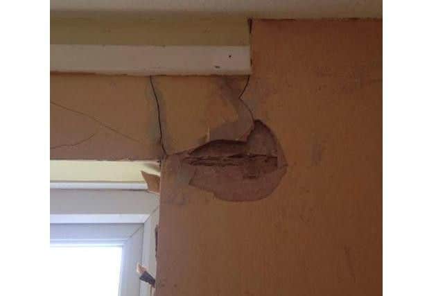 The amount of time it has taken to repair the cracks around the windows has baffled Mr Wimbush.
