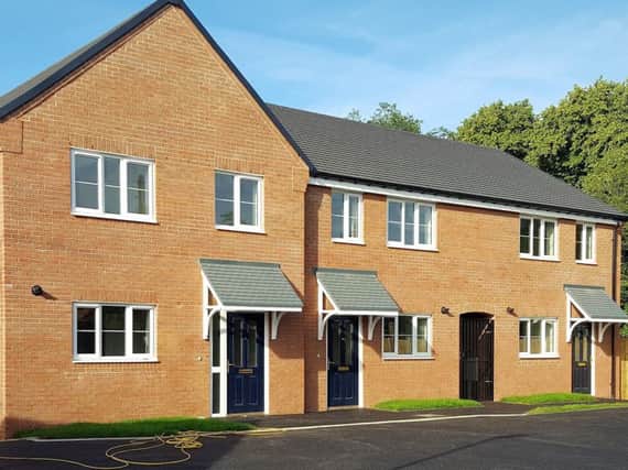 A Futures Housing Group scheme, on Elizabeth Road, Daventry, similar to those proposed at other garage sites on the Grange and Southbrook estates.