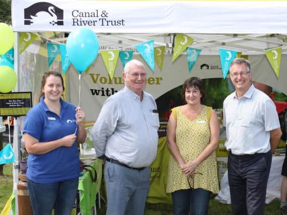 DDCs Councillor Colin Poole (second left) at Blisworth Festival with (from left) Canal & River Trusts customer services supervisor Izy Callow, South East Waterways manager Vicky Martin and chief executive Richard Parry.