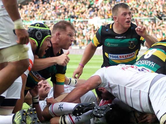 Dylan Hartley scored against Leicester last weekend but will miss the battle with Bath (picture: Sharon Lucey)