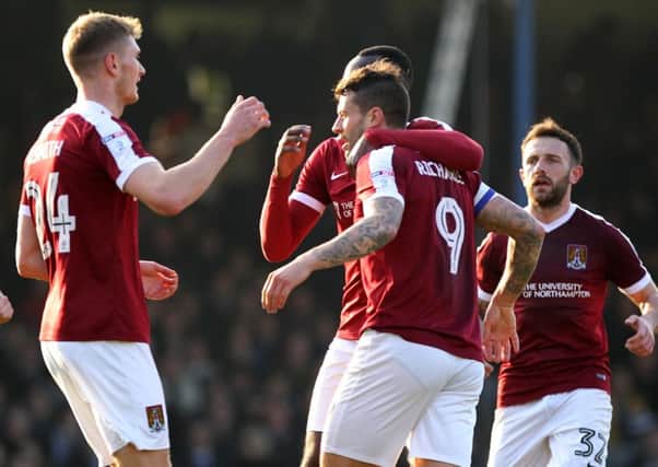 Marc Richards was on target as the Cobblers drew 2-2 at Southend United in February