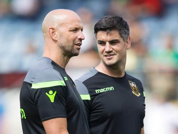 Mark Hopley (right) is enjoying his role as Saints' defence coach (picture: Kirsty Edmonds)