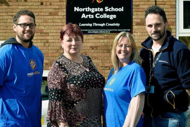 Robert Goble (senior operations manager), headteacher Shez Webb, Rachel Norris (executive assistant), Sean Talbot (HR business partner)