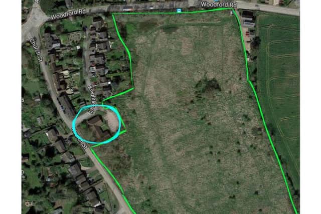The proposed site for development is adjacent to the out-of-date surgery (circled).